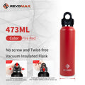RevoMax Large Capacity Stainless Steel Thermos Portable Vacuum Flask Insulated Tumbler Twist-Free/No-Screw Thermo Bottle for Tra Clickngo24