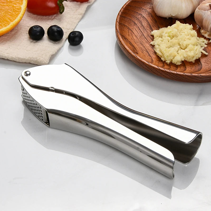Manual 304 Stainless Steel Garlic Press Crusher Ginger Grinder Food Processor Kitchen Tool Clickngo24