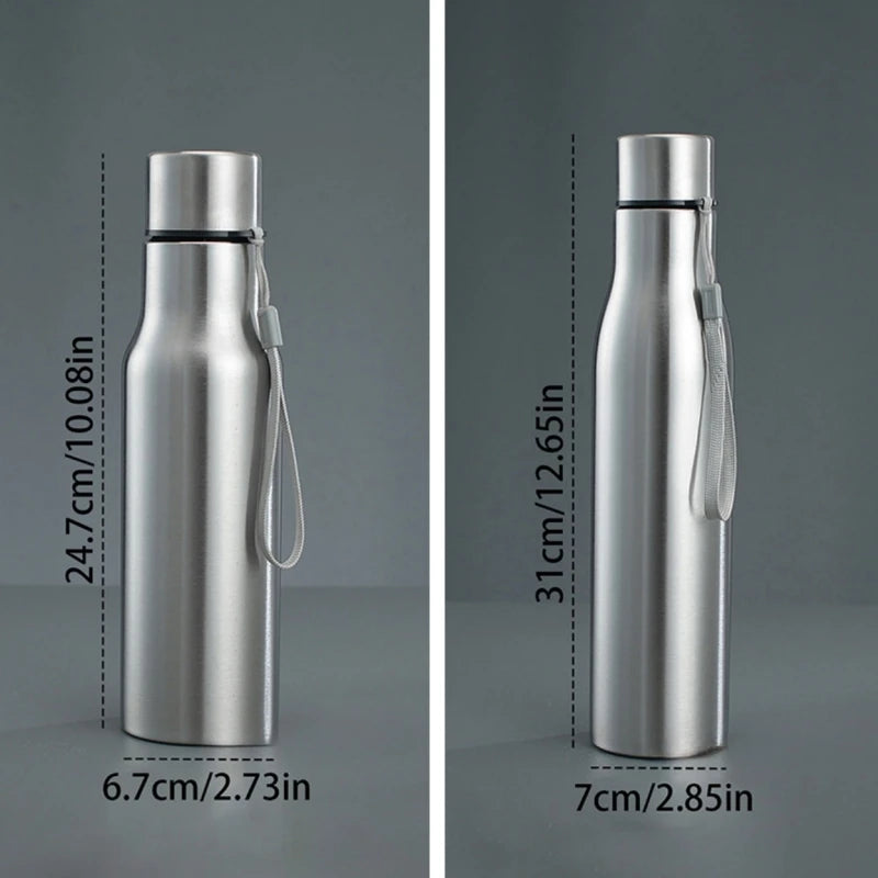 Stainless Steel 1000/750 ml Water Bottle Leak Proof Portable Riding Sports Cup with Handle Kettle for Cold Keeping Clickngo24