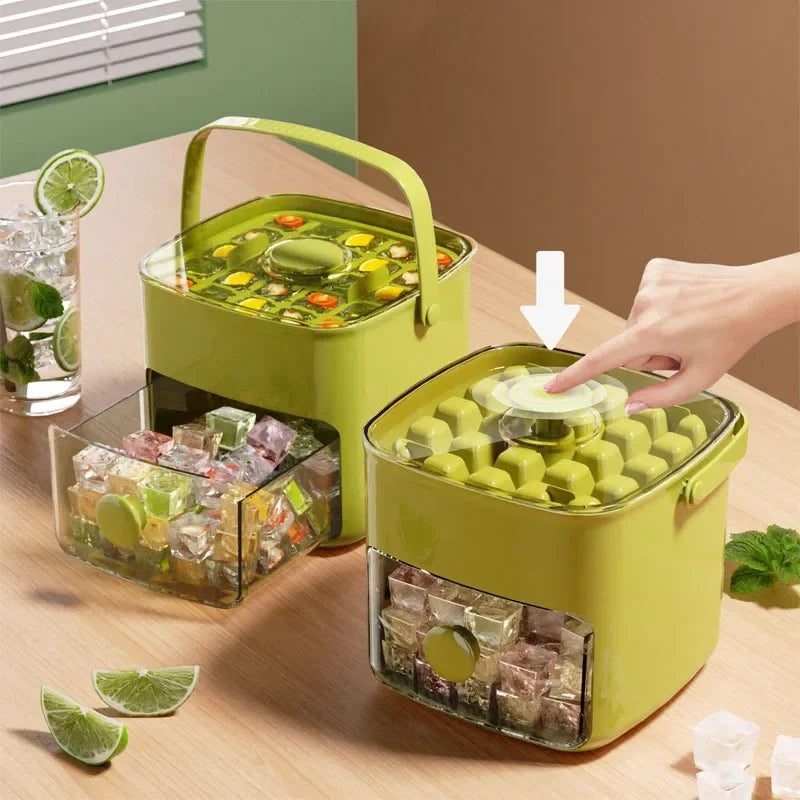 48-Grid Ice Cube Mold Reusable Easy Release Homemade Ice Tray Eco-Friendly Plastic Ice Maker for Refrigerator Clickngo24