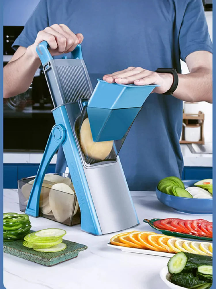 Multifunctional Kitchen Vegetable Slicer Food Chopper Manual Potato Shreds Cutter Short Eye-Catching Title for Food Preparation Clickngo24