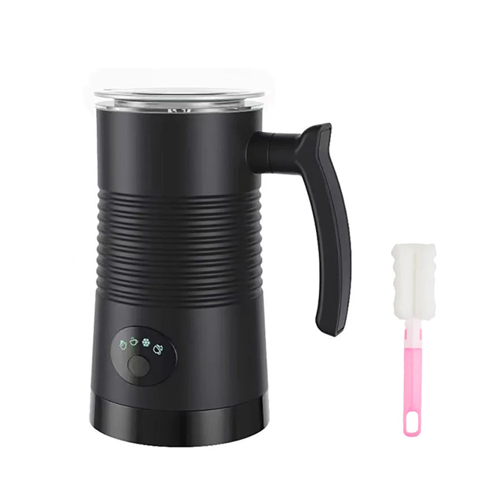 Electric Milk Frother Automatic Rotary Foamer for Coffee Cappuccino Latte 4 in 1 Hot and Cold Foam Maker Milk Frother Foamer Clickngo24