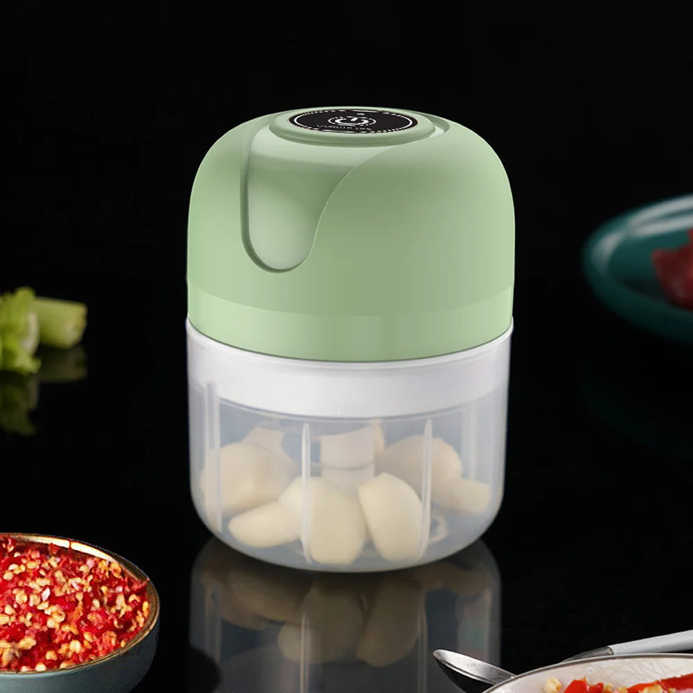 Mini Electric Food Garlic Masher Vegetable Chopper USB Charging Blender for Kitchen Tools for Chili Meat Ginger Clickngo24