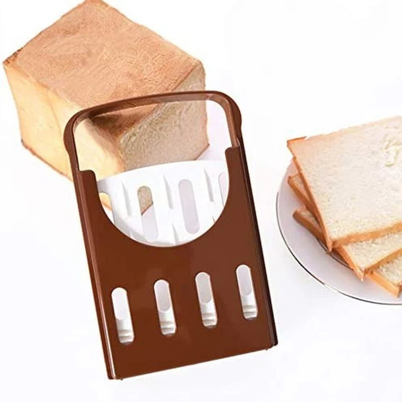 Toast Bread Slicer Stand Plastic Bakeware Slicing Tool Clickngo24