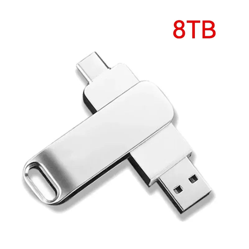 New High Speed Transfer Metal Memory Card Flash Drive Waterproof Durable 2TB USB 3.2 Flash Drive Brand Metal USB Drive New