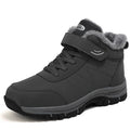 Men's Waterproof Winter Boots Warm Suede Casual Snow Plush Lined Walking Shoes True to Size Ankle Height Rubber Outsole Clickngo24