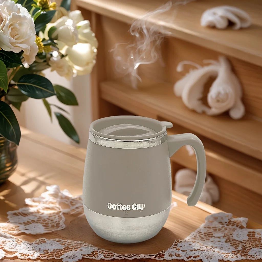 500ml Stainless Steel Vacuum Insulated Mug with Spill-Proof Lid And Handle Dual-Layer Thermal Coffee Cup for Hot & Cold Beverages Clickngo24