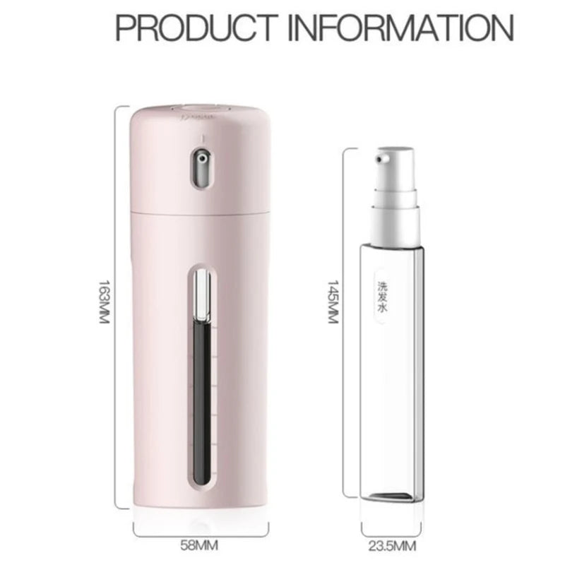 4-in-1 Travel Liquid Dispenser Split Bottle Refillable Shampoo Lotion Shower Gel Soap Container Press Sub-bottle 30ml