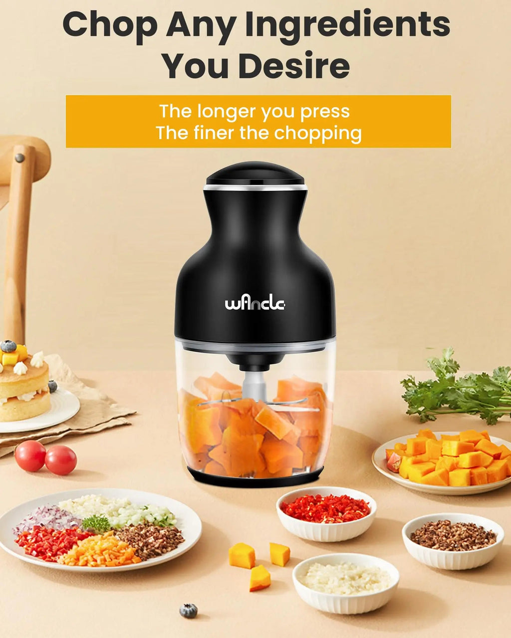 Electric Meat Grinder 350W Stainless Steel Blade Vegetable Garlic Crusher Kitchen Chopper Food Processor for Household Clickngo24