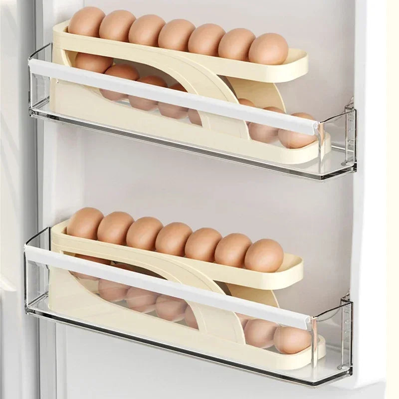 Automatic Scrolling Egg Rack Holder Storage Clickngo24