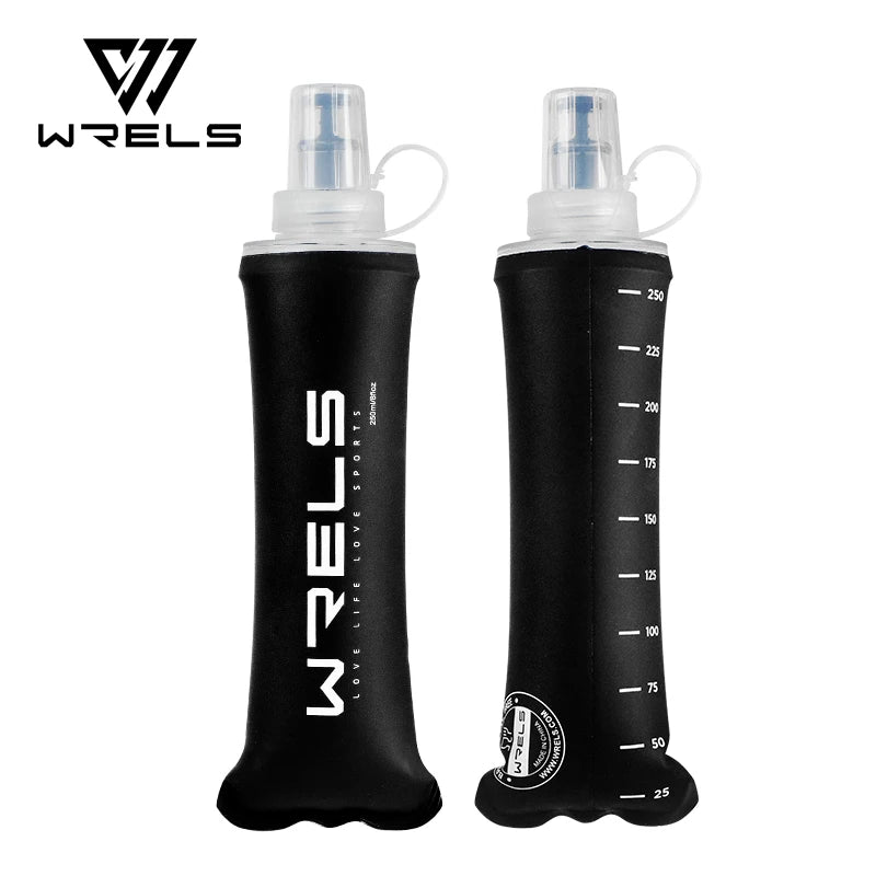 WRELS Portable TPU Soft Water Bottle BPA Free Folding Soft Flasks For Outdoor Sports Marathon Running Hydration Camping Hiking Clickngo24