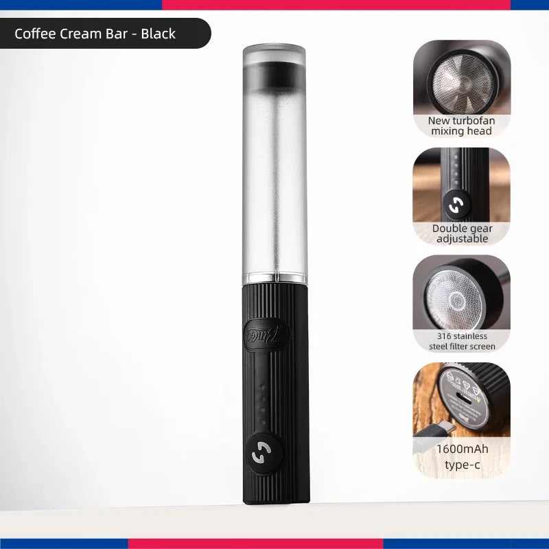 Bincoo Electric Coffee Whisk Milk Foamer Mini Blender Egg Beater Portable Stainless Steel Mixer Handle Stirrer for Cappuccino Cooking Clickngo24