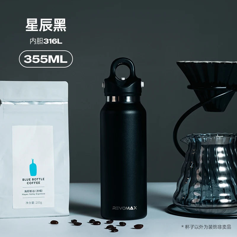 Revomax Stainless Steel Thermos Cup Leak-proof 200ml-450ml Portable Outdoor Sports Water Mug Thermal Bottle for Hot And Cold Beverages Clickngo24