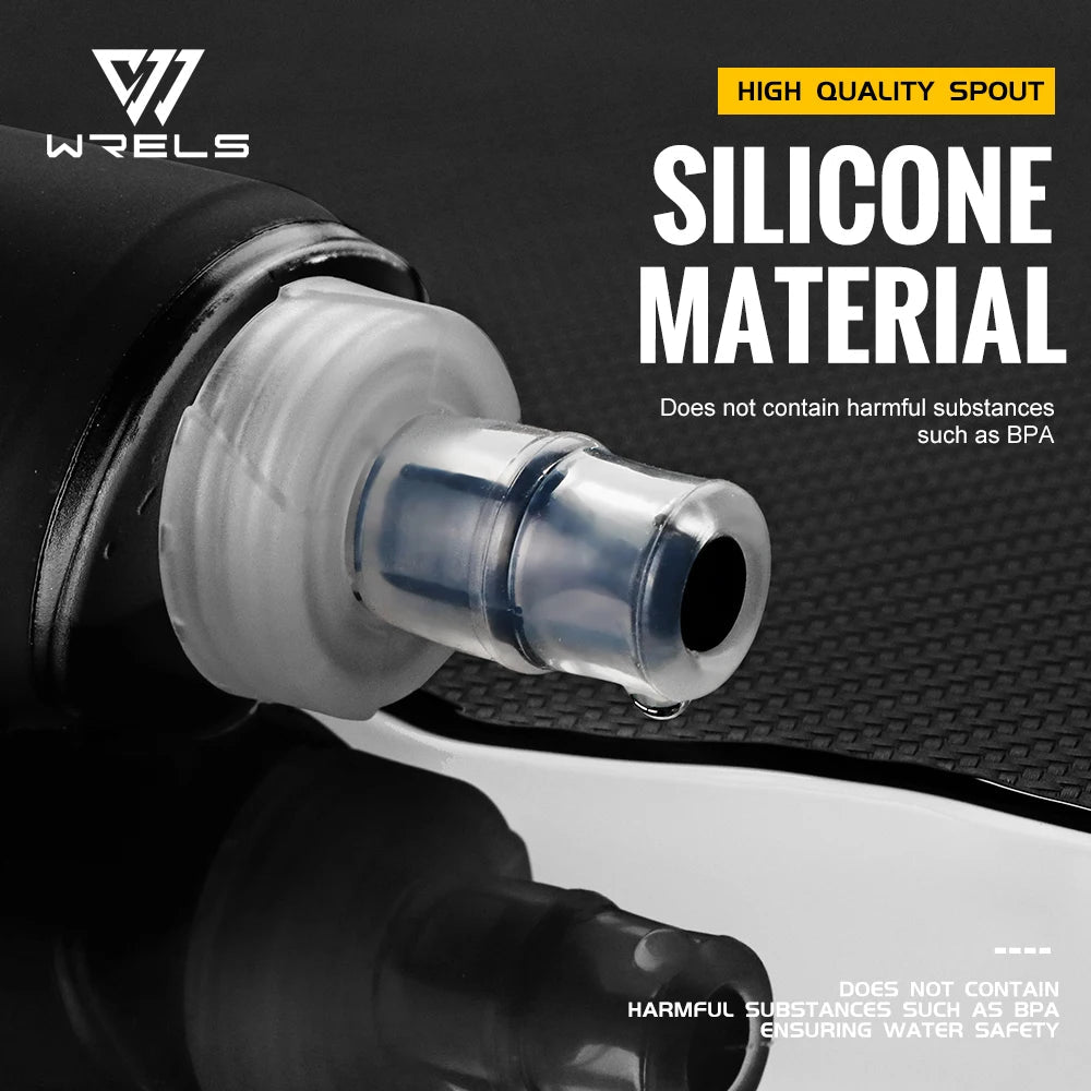 WRELS Portable TPU Soft Water Bottle BPA Free Folding Soft Flasks For Outdoor Sports Marathon Running Hydration Camping Hiking Clickngo24