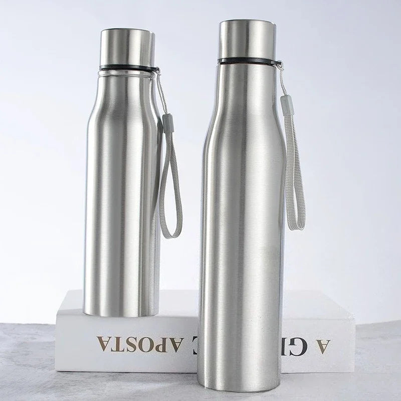 Stainless Steel Sport Water Bottle 1000ml Single-layer Rugged Water Cup Metal Flask Drinkware Camping Sports Gym Clickngo24