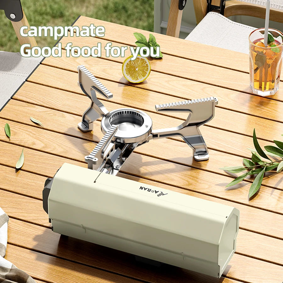 Portable Integrated Card Gas Stove for Outdoor Camping Hiking Barbecue Travel Cooking Oven Box Type Clickngo24