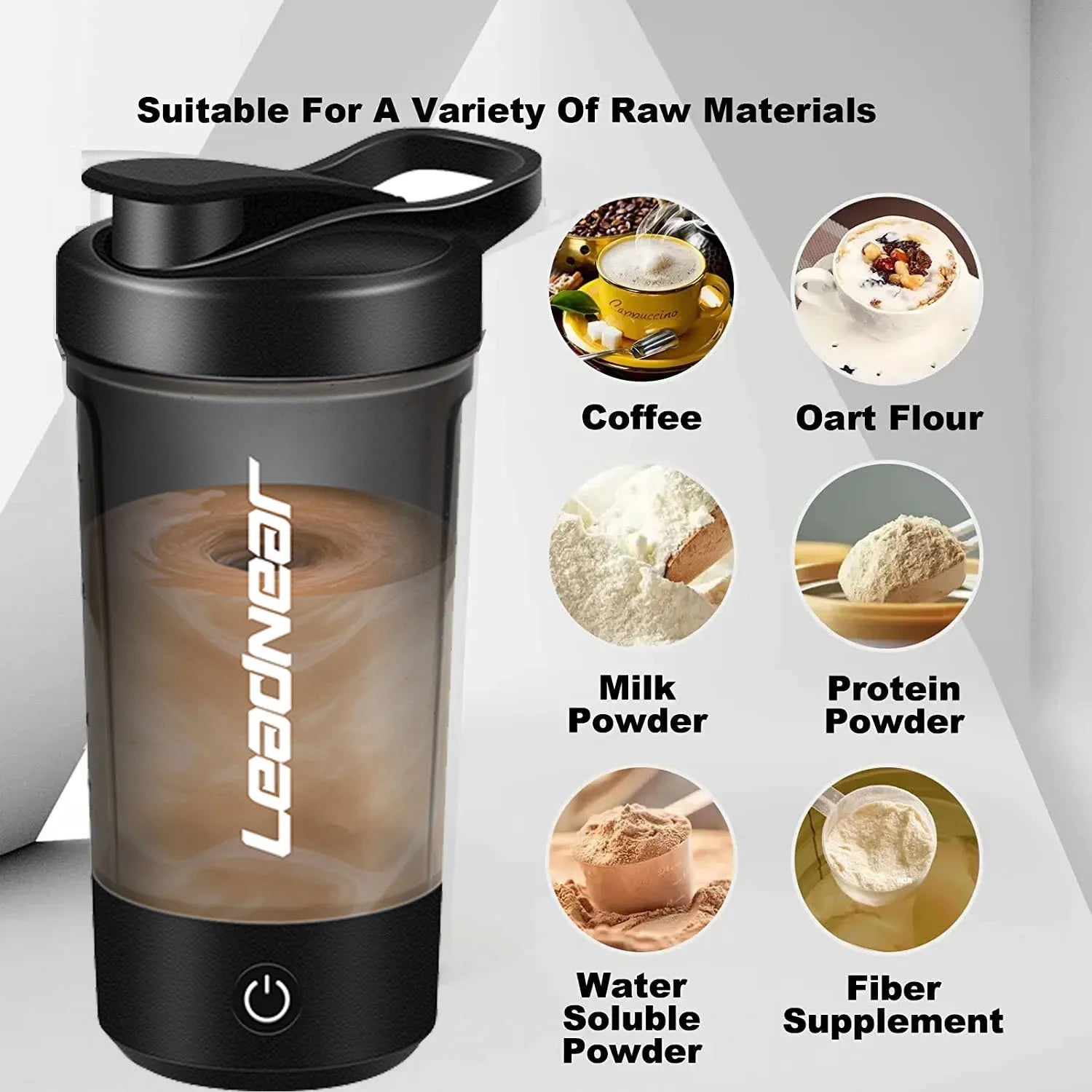 Portable Electric Blender Cup Rechargeable Shaker for Milk Powder Protein Sports Gym Home Travel Outdoor - USB Powered Clickngo24