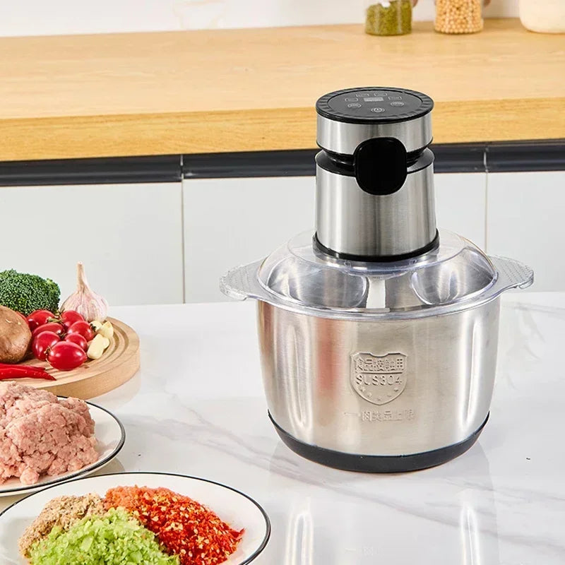 5L Electric Meat Grinder Multi-functional 304 Stainless Steel Food Processor Vegetable Chopper Baby Food Maker Eco-Friendly Clickngo24