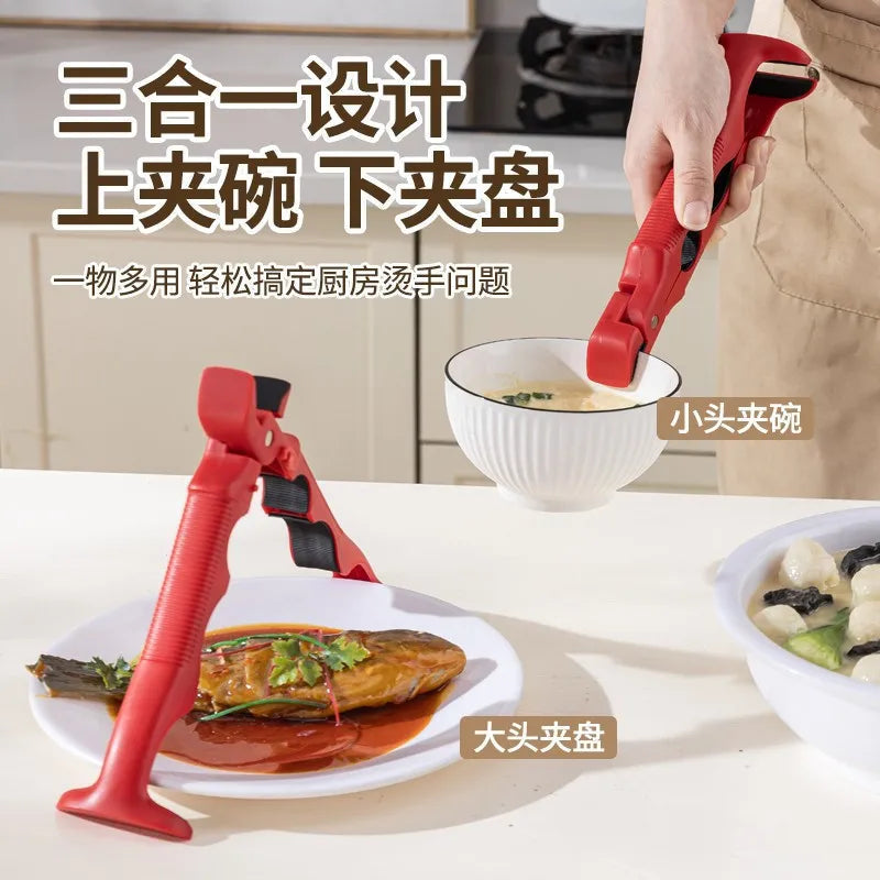 3-in-1 anti-scalding clip, silicone clip, kitchen steaming dish clip, oven non-slip clip. Clickngo24