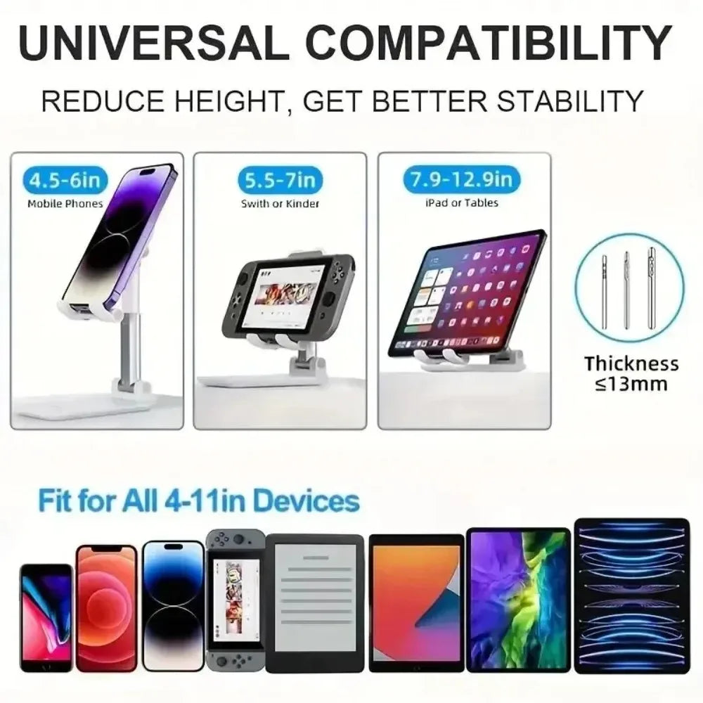 Foldable Mobile Phone Holder Stand Universal Tablet Desk Mount Adjustable Flexible Lazy Bracket Support for All Phones