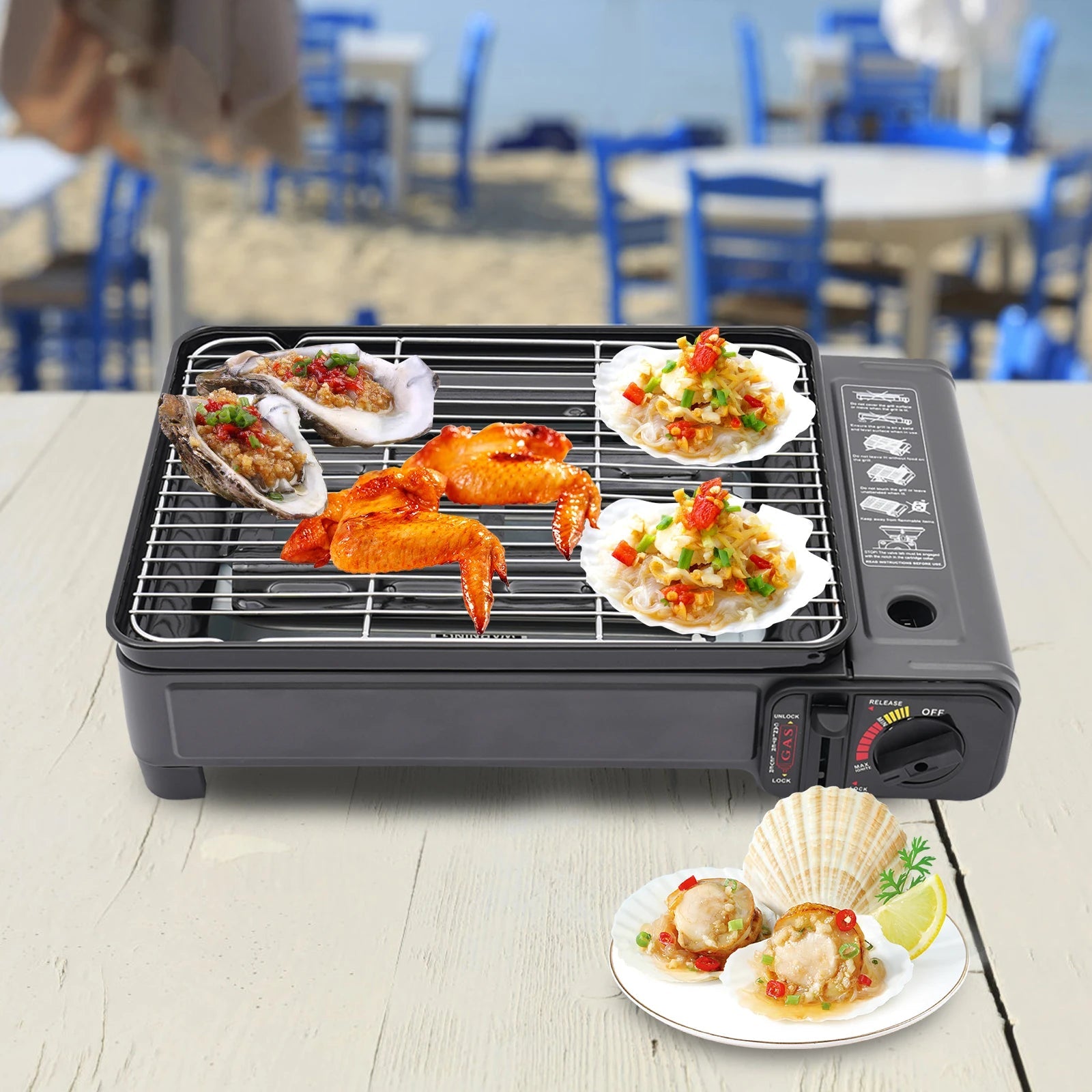 Portable BBQ Grill Short and Eye Catching Suitable for Camping Outdoor Cooking Needs Butane Gas Stove Clickngo24