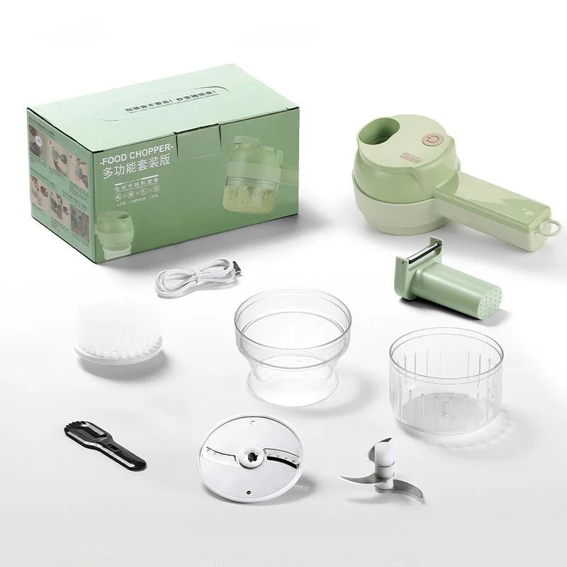 Handheld Multi-Function Kitchen Chopper Slicer Tool for Garlic - Wireless Vegetable Cutter Fruit & Vegetable Tools