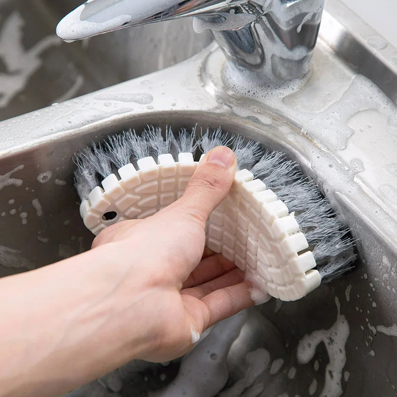 Creative Bendable Cleaning Brush for Kitchen Faucet Bathtub Corner - Flexible Durable Plastic Clothes Brush Shoe Cleaning Tool Clickngo24