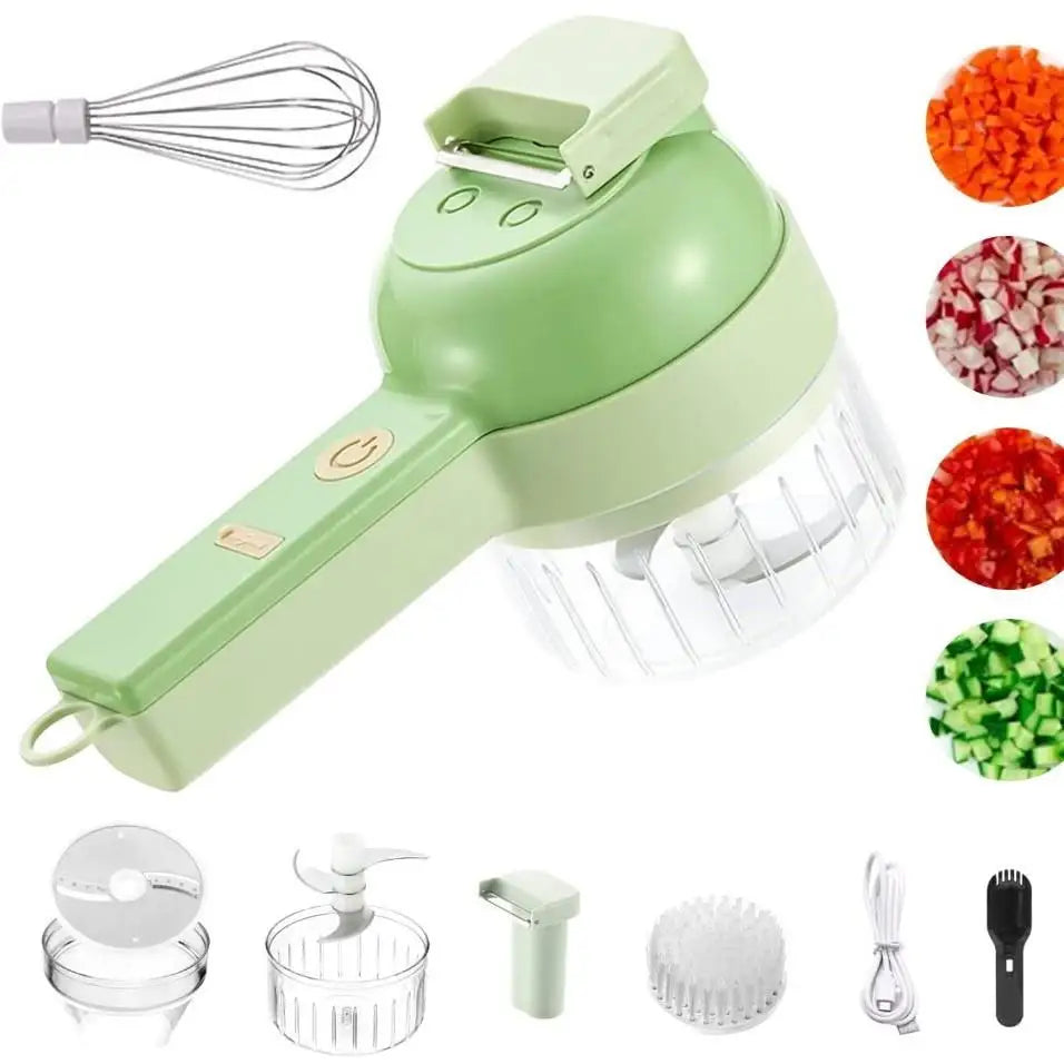 Handheld Multi-Function Kitchen Chopper Slicer Tool for Garlic - Wireless Vegetable Cutter Fruit & Vegetable Tools