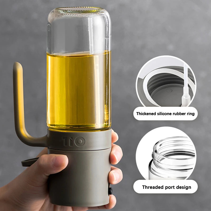 High Borosilicate Glass Oil Spray Bottle 250ml Perfect for Air Fryer Salad Baking Cooking Oil Dispenser Olive Oil Sprayer Mister Clickngo24