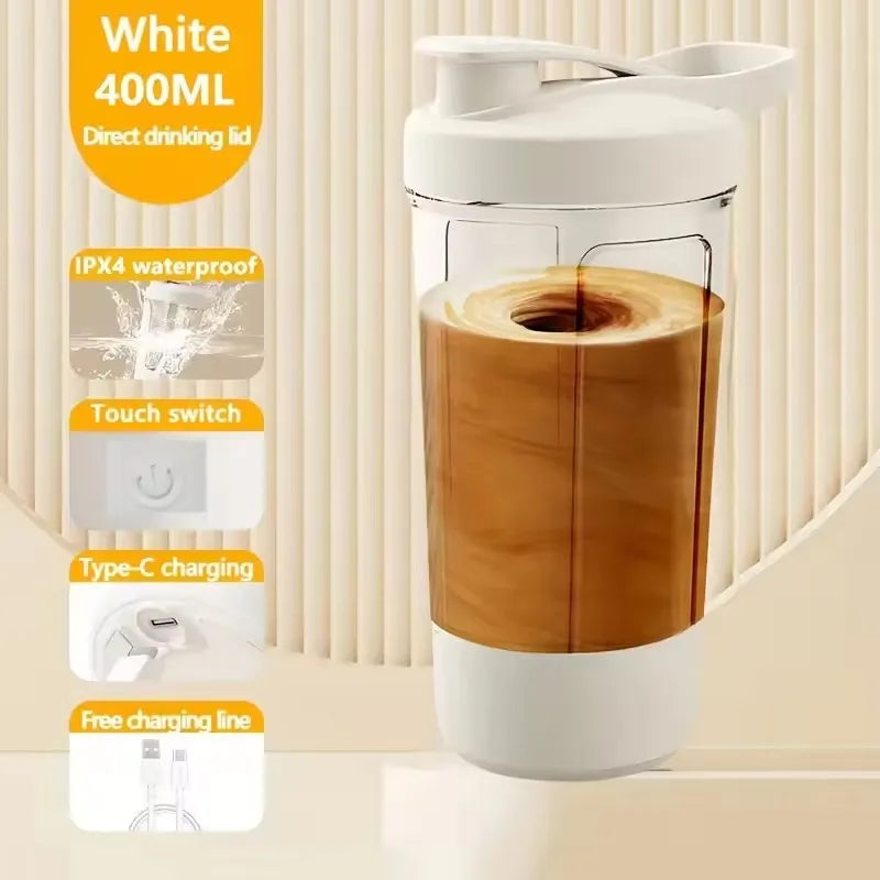 Portable Electric Blender Cup Rechargeable Shaker for Milk Powder Protein Sports Gym Home Travel Outdoor - USB Powered Clickngo24