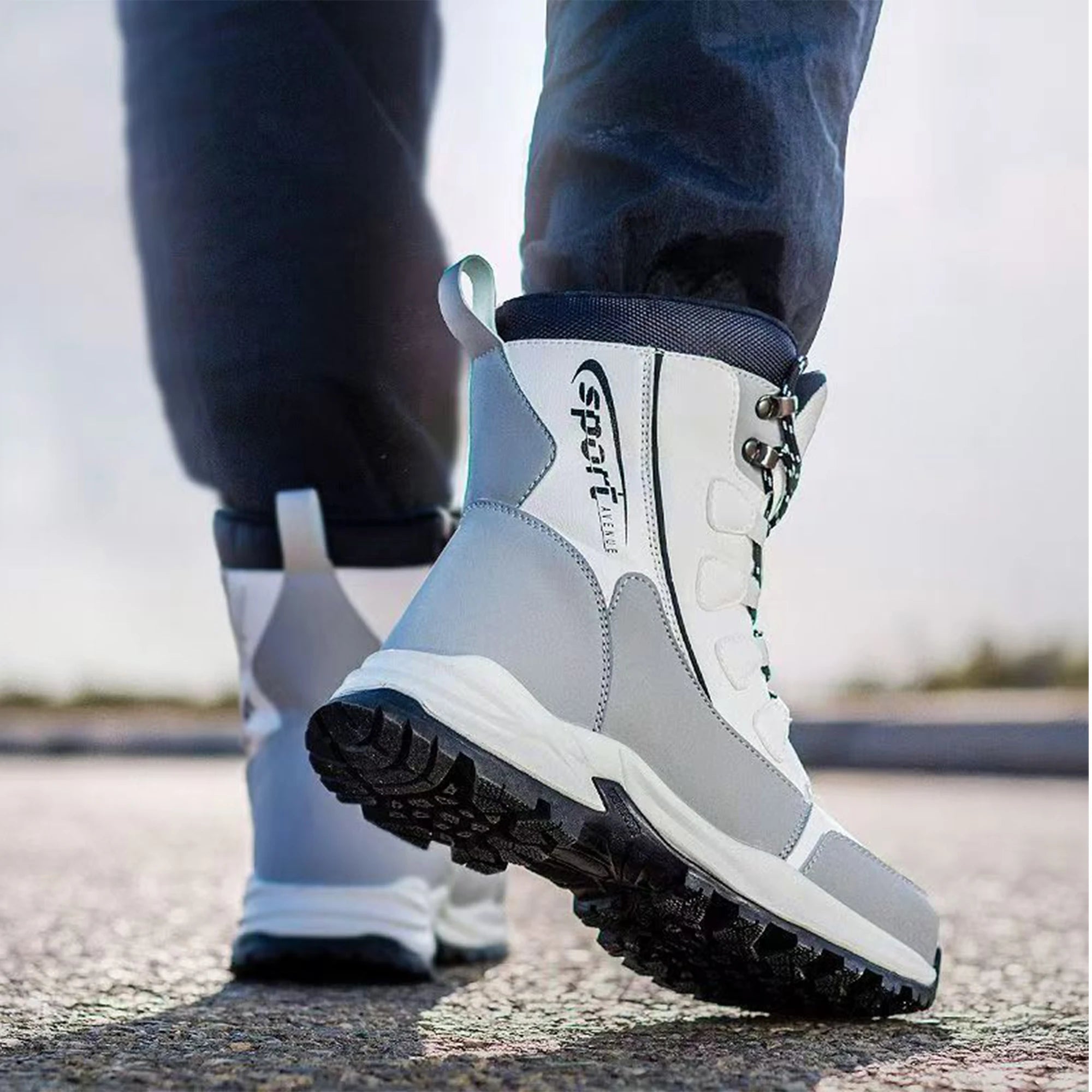 Womens Waterproof Winter Snow Boots Warm Shoes Furry Mid Calf Lightweight Walking Hiking Booties Clickngo24