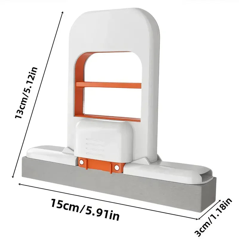 Compact Multi-Functional Mini Mop | Retractable Wet/Dry Microfibre Mop Head for Kitchen Bathroom Car Cleaning Durable Plastic Pole