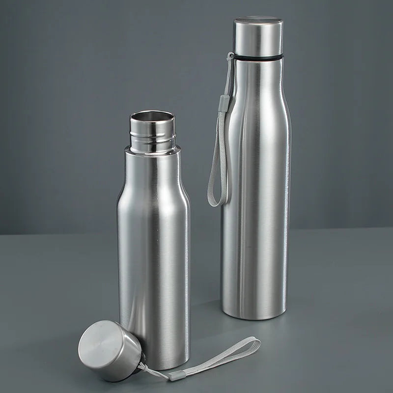 Stainless Steel 1000/750 ml Water Bottle Leak Proof Portable Riding Sports Cup with Handle Kettle for Cold Keeping Clickngo24
