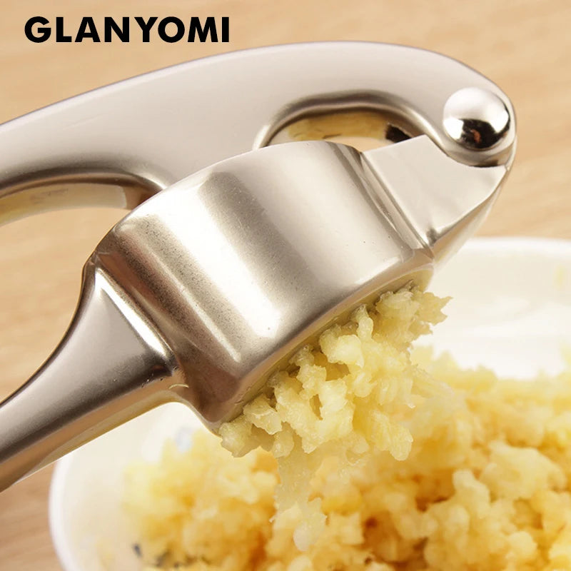 Premium Metal Garlic Press Slicer with Great Handle Kitchen Tool for Fruit Vegetable Chopper Crusher Presser Clickngo24