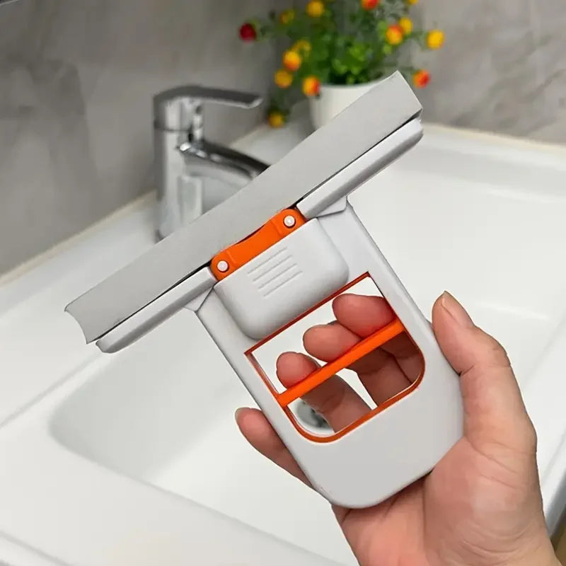 Compact Multi-Functional Mini Mop | Retractable Wet/Dry Microfibre Mop Head for Kitchen Bathroom Car Cleaning Durable Plastic Pole