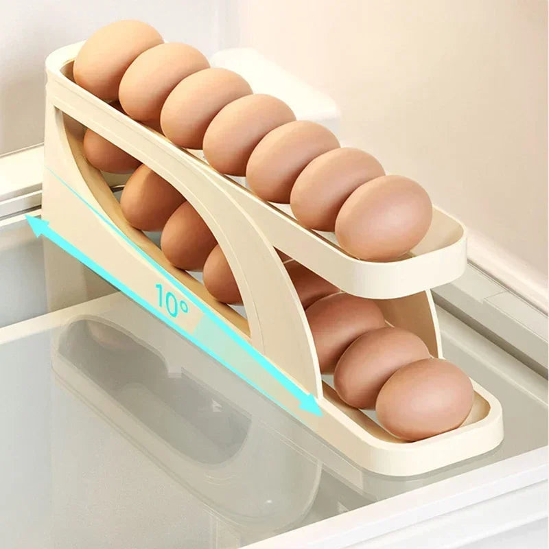Automatic Scrolling Egg Rack Holder Storage Clickngo24