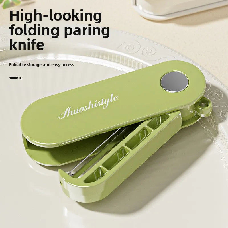 Portable Mini Stainless Steel Fruit Peeler Knife Folding Storage Kitchen Paring Tool Household Vegetable Cutter Accessory Clickngo24