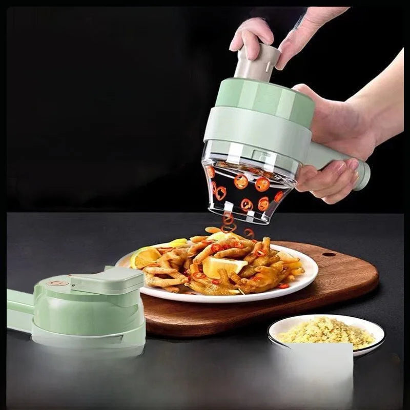 Handheld Multi-Function Kitchen Chopper Slicer Tool for Garlic - Wireless Vegetable Cutter Fruit & Vegetable Tools