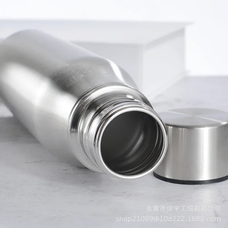 Stainless Steel Sport Water Bottle 1000ml Single-layer Rugged Water Cup Metal Flask Drinkware Camping Sports Gym Clickngo24