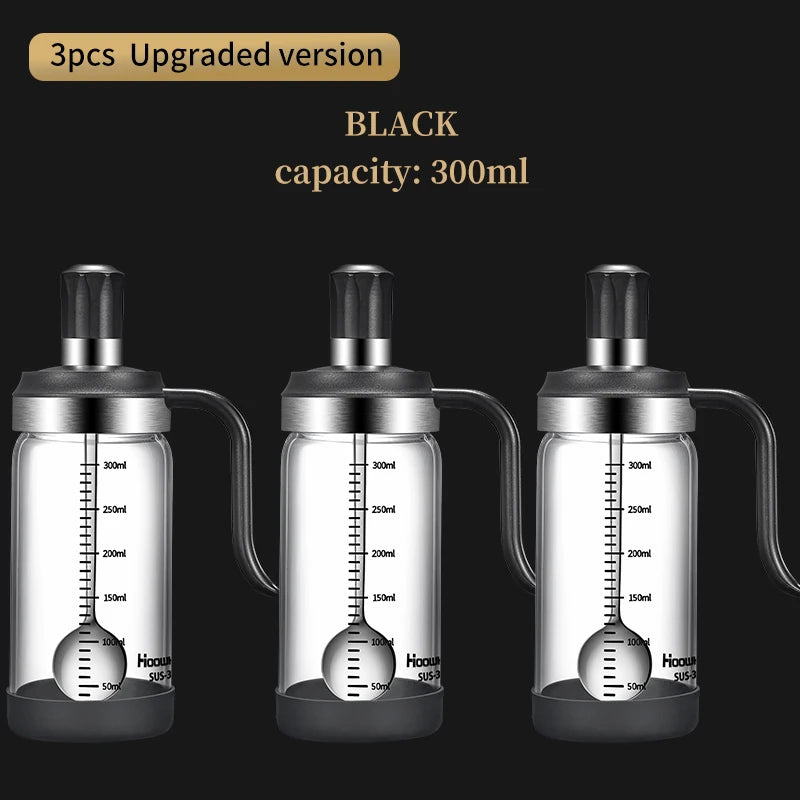 1pc Glass Transparent Spice Seasoning Bottle with Spoon Eco-Friendly Kitchen Supplies Sugar Salt And Pepper Container Clickngo24