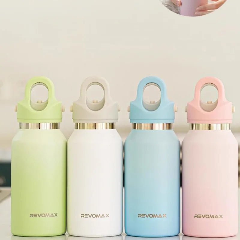 Revomax Stainless Steel Thermos Cup Leak-proof 200ml-450ml Portable Outdoor Sports Water Mug Thermal Bottle for Hot And Cold Beverages Clickngo24