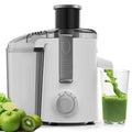 Centrifugal Juice Extractor Compact 3-Speed Fruit & Vegetable Juicer Easy-Clean User-Friendly White Stainless Steel Blade Clickngo24
