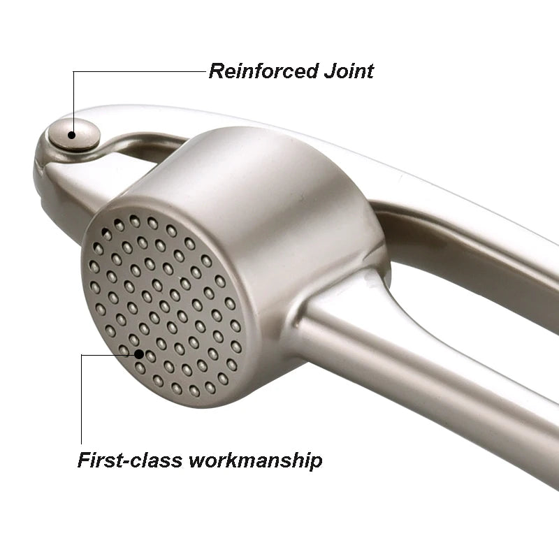 Premium Metal Garlic Press Slicer with Great Handle Kitchen Tool for Fruit Vegetable Chopper Crusher Presser Clickngo24