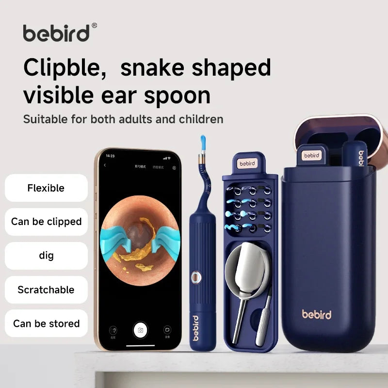 Bebird EarSight plus Compact All-in-1 Ear Wax Remover Otoscope Camera Portable Visual Ear Cleaner with Portable Ear Cleaner Clickngo24