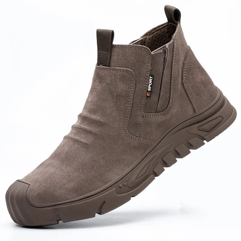 Men's Steel Toe Cap Work Boots Anti-Puncture Safety Shoes Indestructible Outdoor Work Footwear for Men Clickngo24