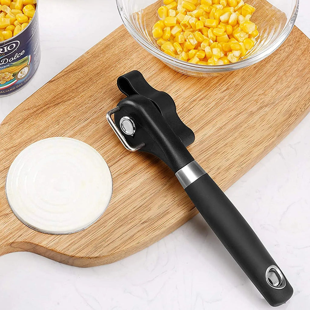 Food Grade Stainless Steel Can Opener Safe Cutting Edge Handheld Tool for Kitchen Restaurant Clickngo24