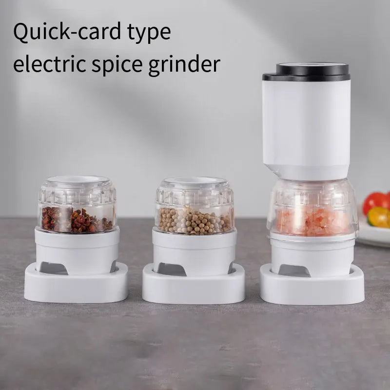 Rechargeable Electric Pepper Grinder And Salt Mill Set - Fast Grinding Coarse to Fine Adjustable Kitchen Gadget Essential Cooking Tools Clickngo24