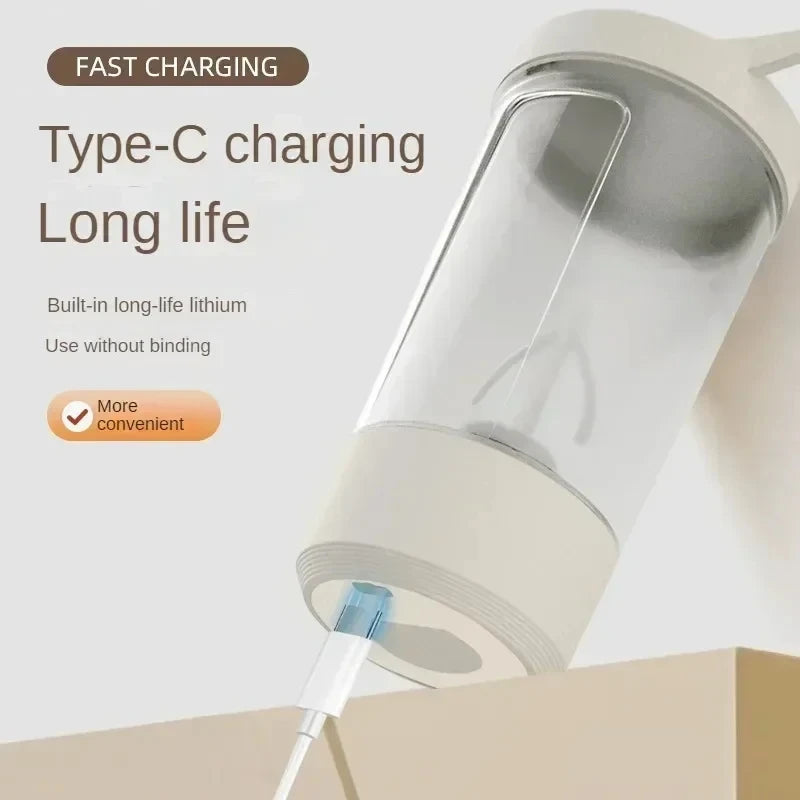 Portable Electric Blender Cup Rechargeable Shaker for Milk Powder Protein Sports Gym Home Travel Outdoor - USB Powered Clickngo24