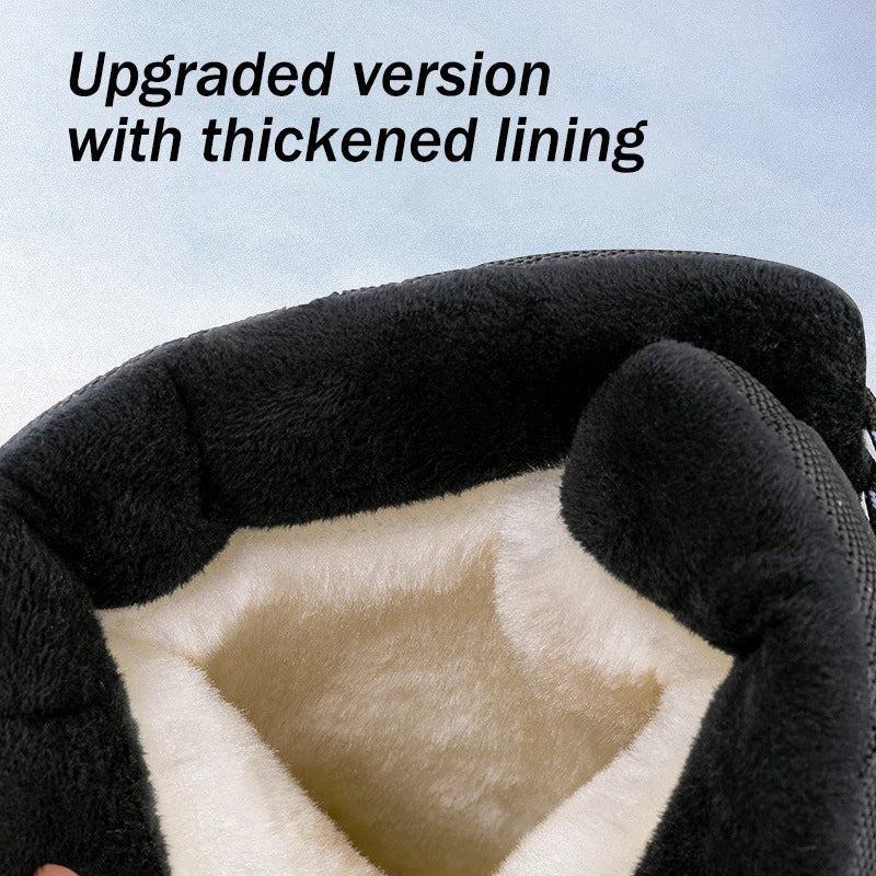 Womens Waterproof Winter Snow Boots Warm Shoes Furry Mid Calf Lightweight Walking Hiking Booties Clickngo24