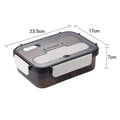 1500ml Portable Three Grid Lunch Box With Fork And Spoon Kids Students Adult Office Bento Box Microwave Food Storage Container Clickngo24